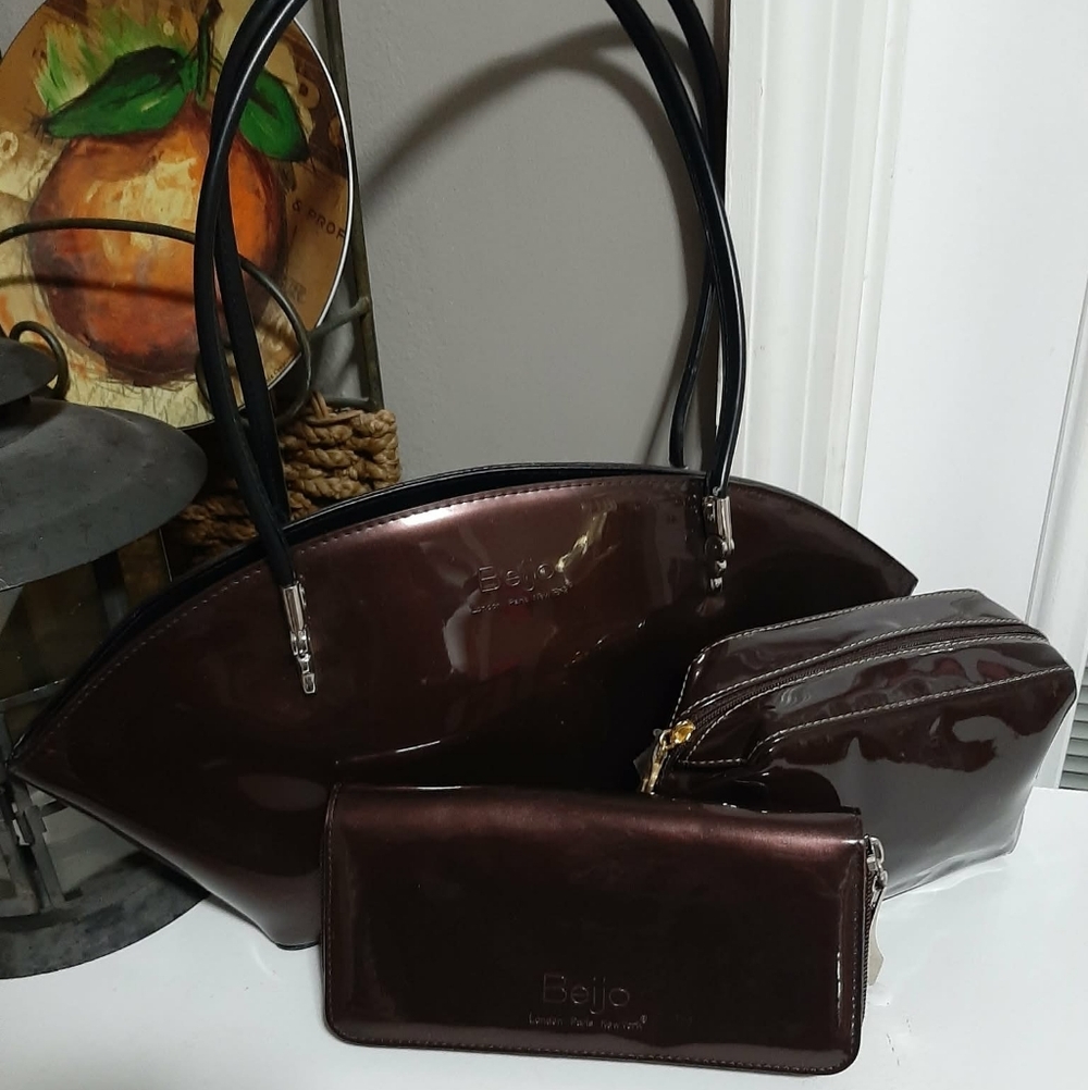 BEIJO Y2K “Over The Moon” 4PC Set Chocolate Brown/Deep Purple MINT
